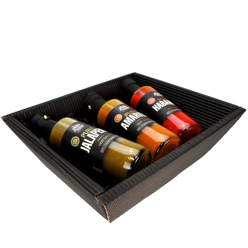 Caja de regalo “Salsa de Chile Pura”, 3x 100ml