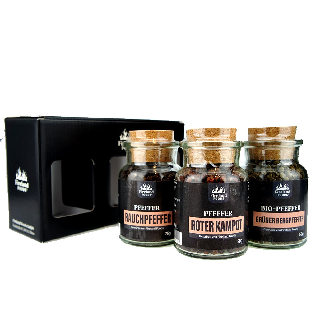 Caja de regalo "Pepper", 3x vaso de corcho