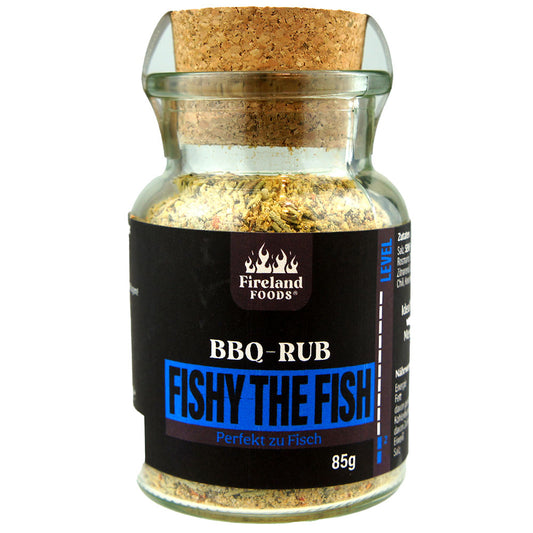 Frote el pescado en un vaso de corcho, 85 g.