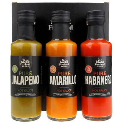 Caja de regalo “Salsa de Chile Pura”, 3x 100ml