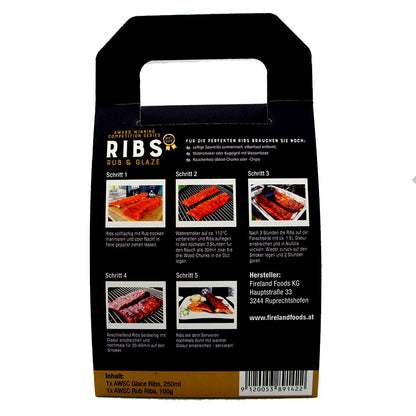 Set de parrilla para costillas de cerdo con receta incluida