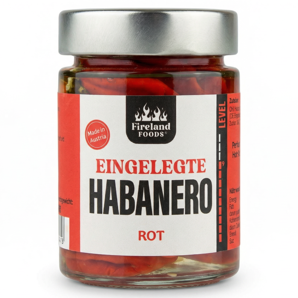 Eingelegte Habanero rot, 200g