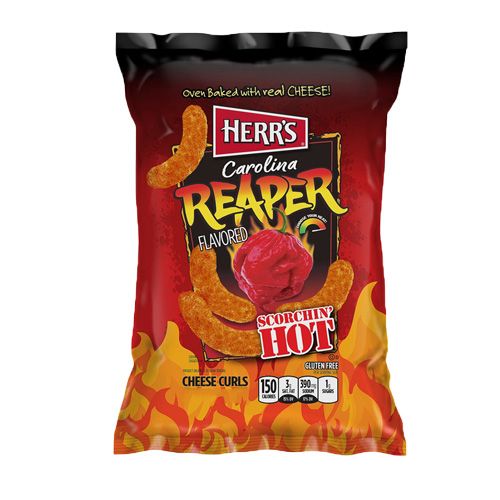 Herr's Extra Hot Carolina Reaper Cheese Curls, 170g