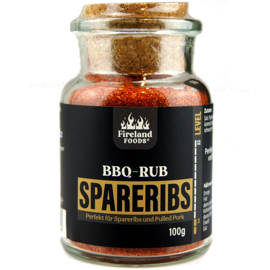Rub spare ribs in a cork jar, 100g